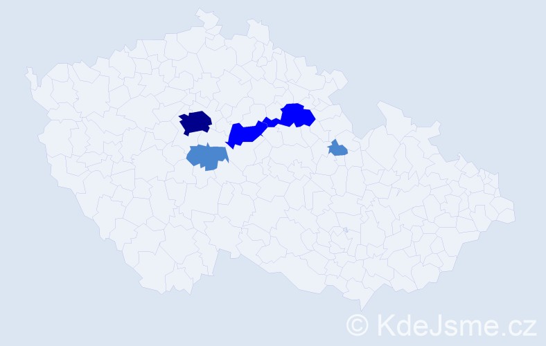 Příjmení: 'Maisnarová', počet výskytů 9 v celé ČR