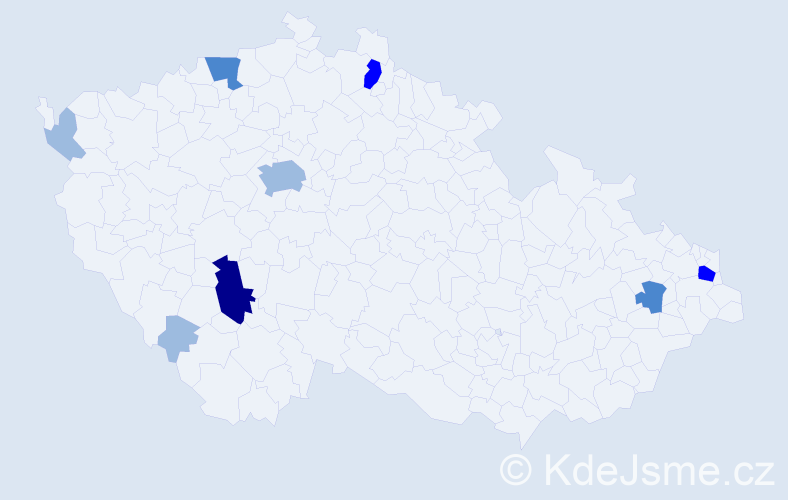 Příjmení: 'Barboríková', počet výskytů 17 v celé ČR