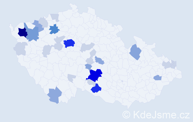 Příjmení: 'Drevňáková', počet výskytů 81 v celé ČR