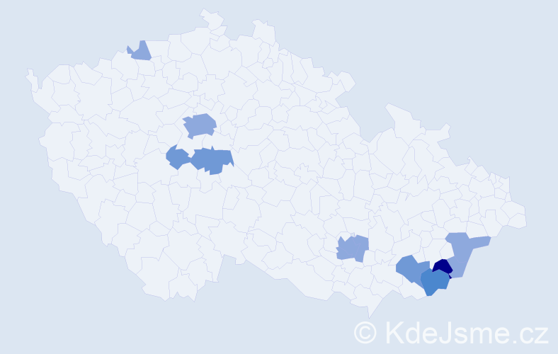 Příjmení: 'Garaja', počet výskytů 21 v celé ČR