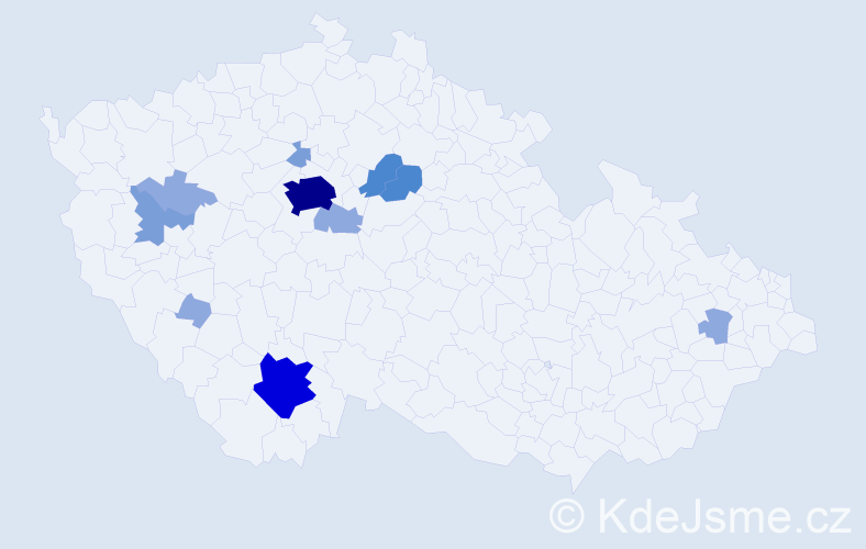Příjmení: 'Stegbauerová', počet výskytů 27 v celé ČR