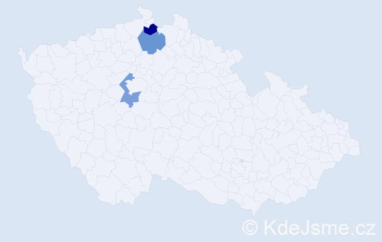 Příjmení: 'Tretel', počet výskytů 3 v celé ČR