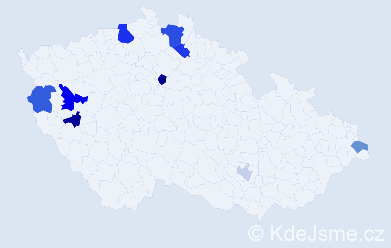 Příjmení: 'Basarab', počet výskytů 14 v celé ČR