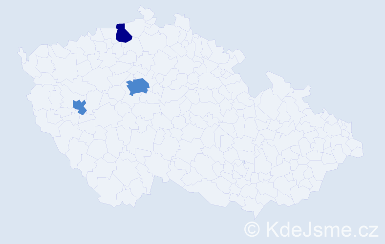 Příjmení: 'Libešová', počet výskytů 5 v celé ČR
