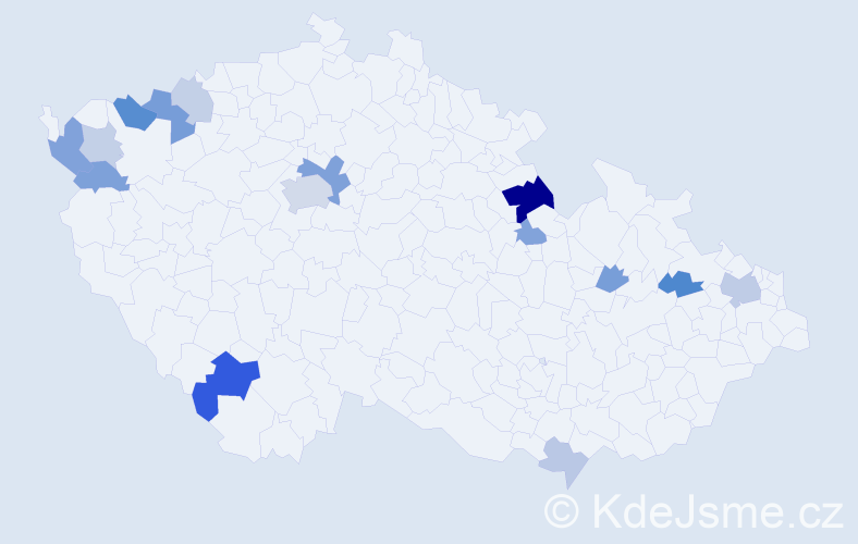 Příjmení: 'Országh', počet výskytů 33 v celé ČR