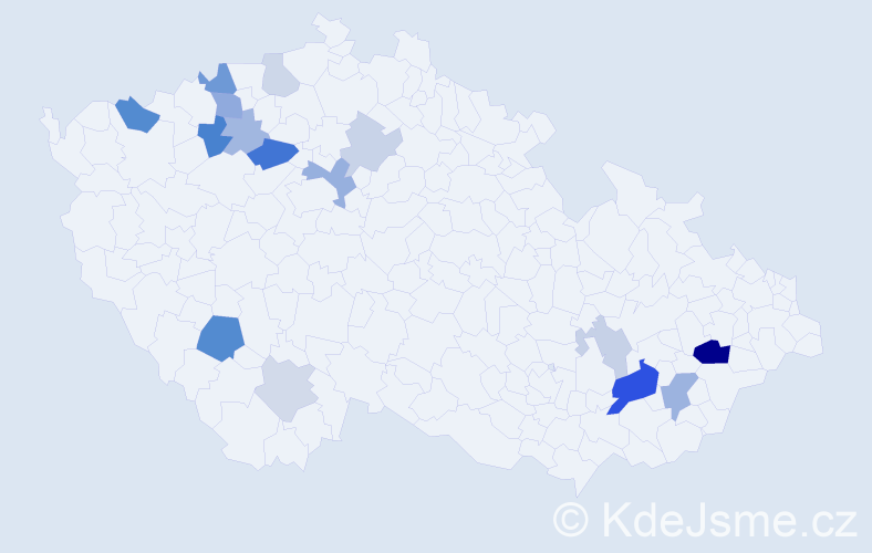 Příjmení: 'Ešlerová', počet výskytů 35 v celé ČR