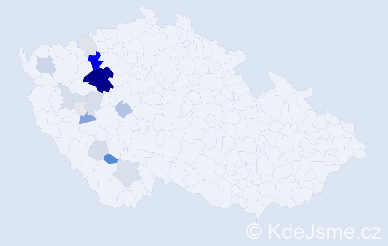 Příjmení: 'Vrábík', počet výskytů 43 v celé ČR
