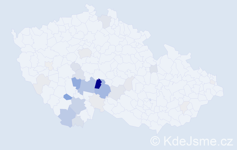 Příjmení: 'Kozojedová', počet výskytů 82 v celé ČR