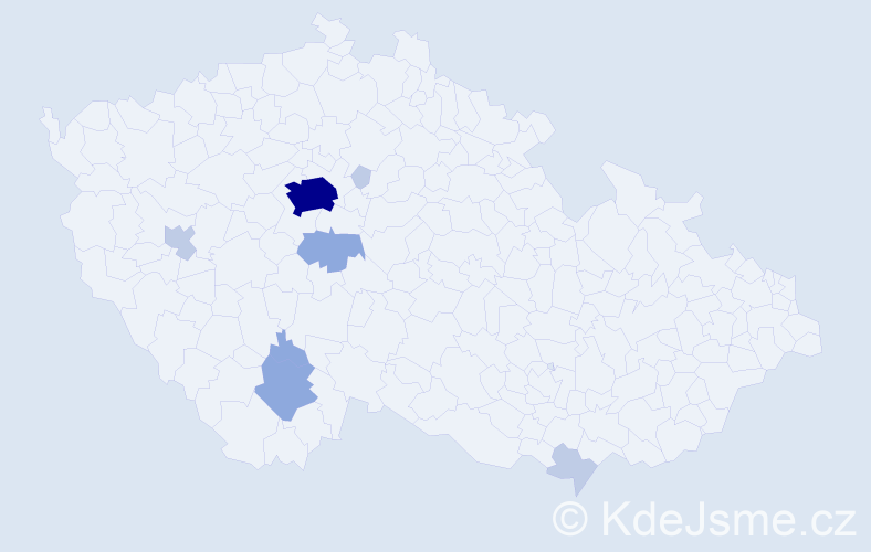 Příjmení: 'Auzký', počet výskytů 19 v celé ČR