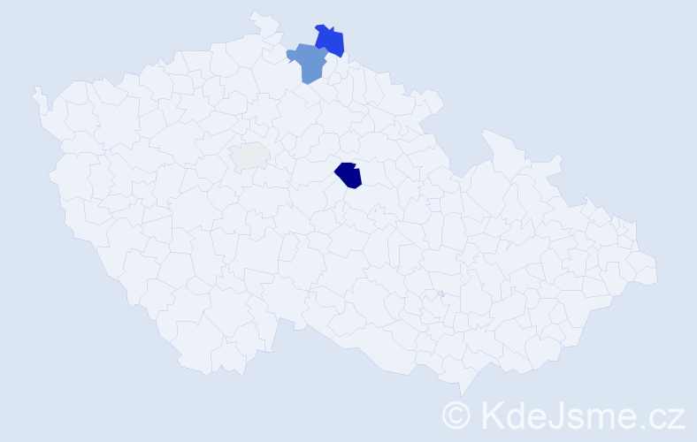 Příjmení: 'Gamper', počet výskytů 21 v celé ČR