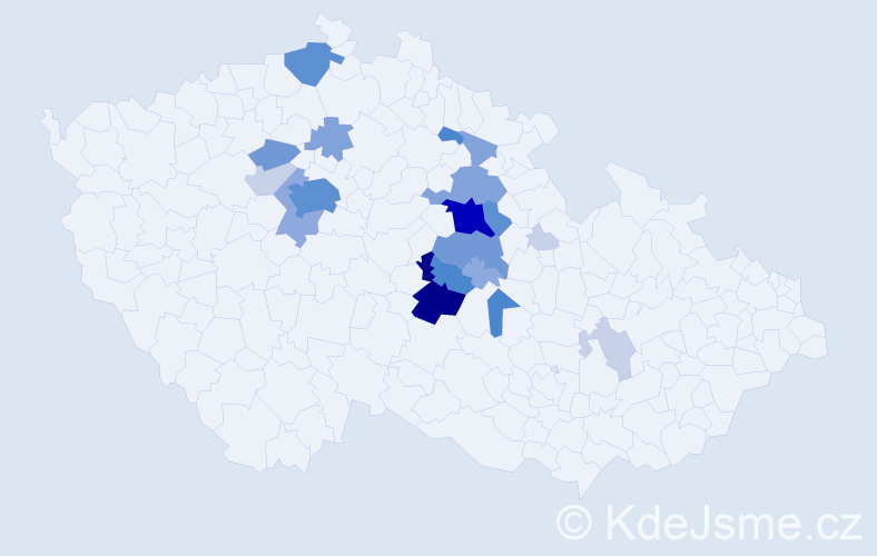 Příjmení: 'Vopršalová', počet výskytů 80 v celé ČR