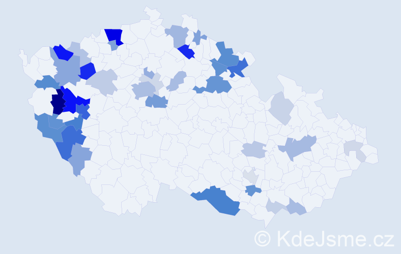 Příjmení: 'Holzknecht', počet výskytů 132 v celé ČR