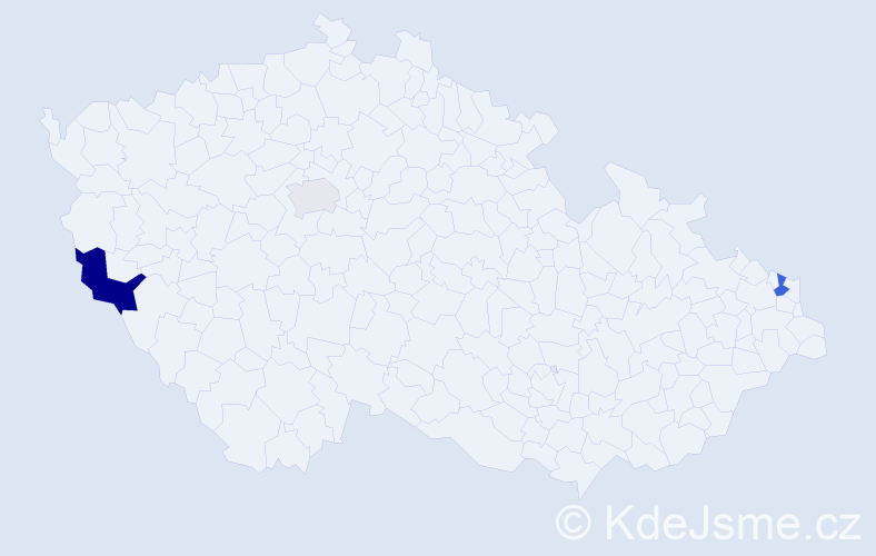 Příjmení: 'Kucala', počet výskytů 6 v celé ČR