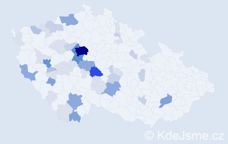 Příjmení: 'Zrnová', počet výskytů 139 v celé ČR