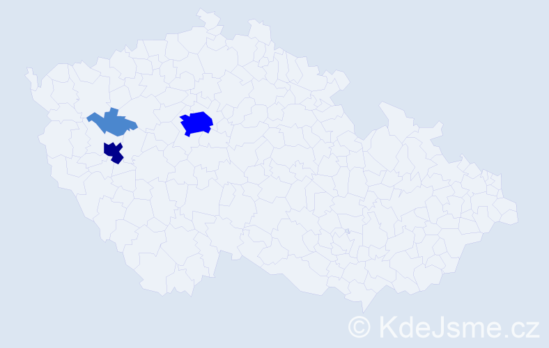 Příjmení: 'Kosnerová', počet výskytů 6 v celé ČR