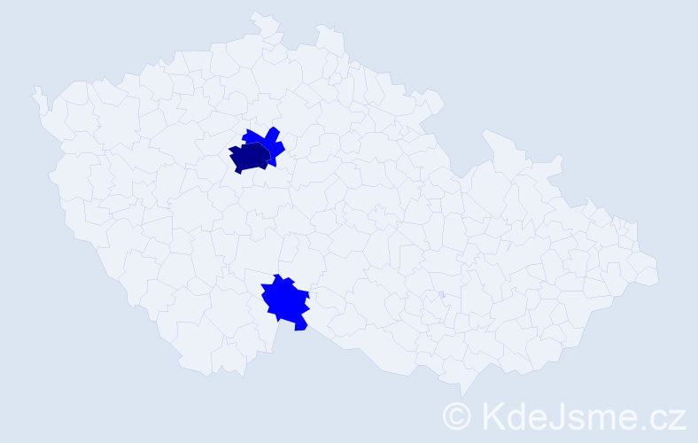 Příjmení: 'Havazík', počet výskytů 4 v celé ČR