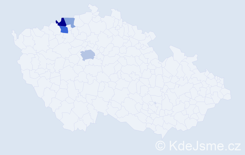Příjmení: 'Frühlingová', počet výskytů 9 v celé ČR