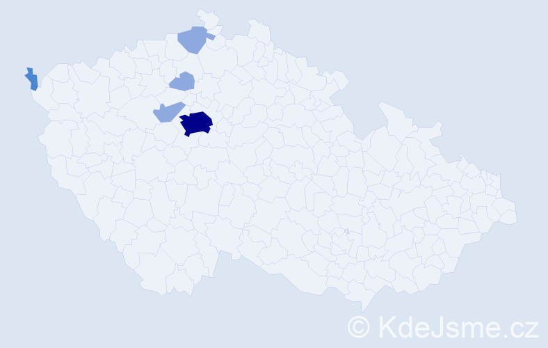 Příjmení: 'Klégerová', počet výskytů 12 v celé ČR