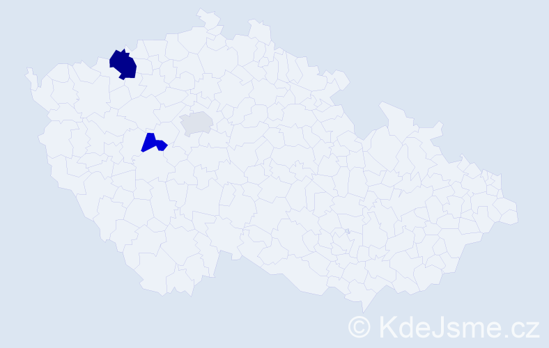 Příjmení: 'Pislcejk', počet výskytů 5 v celé ČR