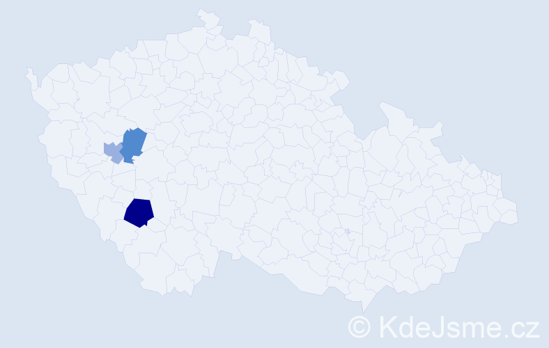 Příjmení: 'Reman', počet výskytů 4 v celé ČR