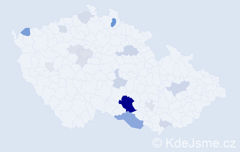 Příjmení: 'Petz', počet výskytů 47 v celé ČR