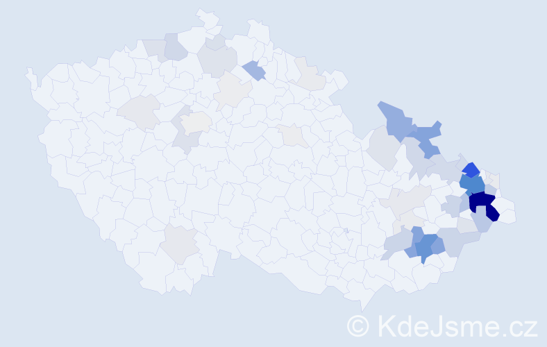 Příjmení: 'Řeha', počet výskytů 280 v celé ČR