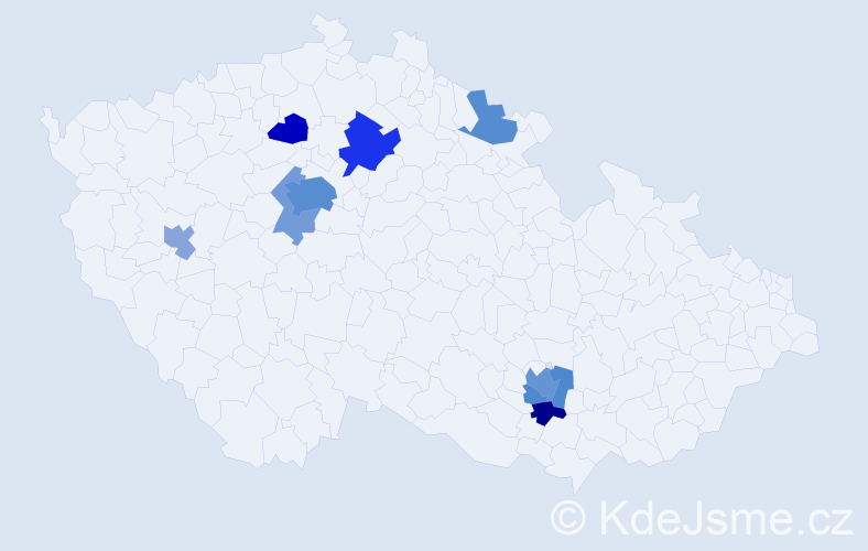 Příjmení: 'Haborets', počet výskytů 21 v celé ČR