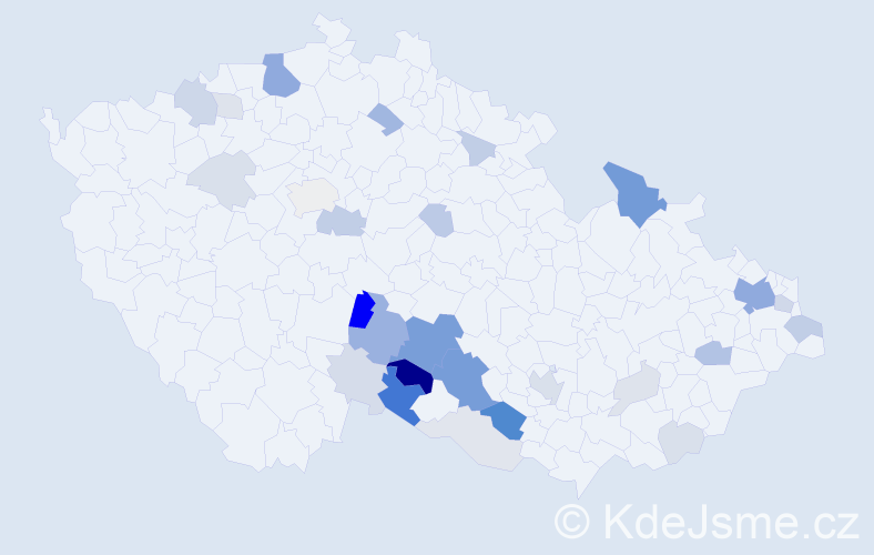 Příjmení: 'Netoličková', počet výskytů 88 v celé ČR