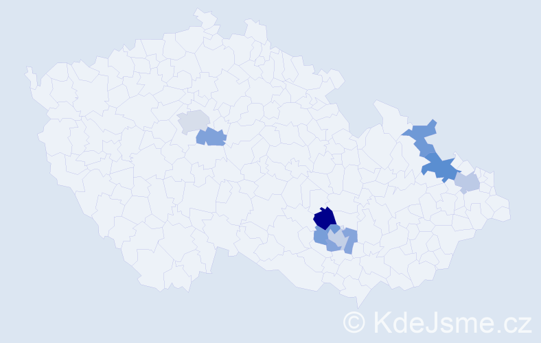 Příjmení: 'Parysová', počet výskytů 28 v celé ČR
