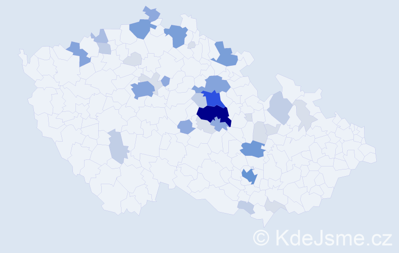 Příjmení: 'Burkoň', počet výskytů 120 v celé ČR