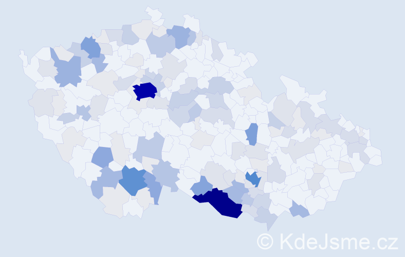 Příjmení: 'Binder', počet výskytů 497 v celé ČR