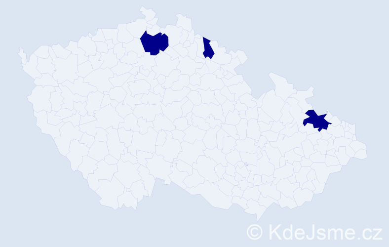 Příjmení: 'Vallušová', počet výskytů 3 v celé ČR