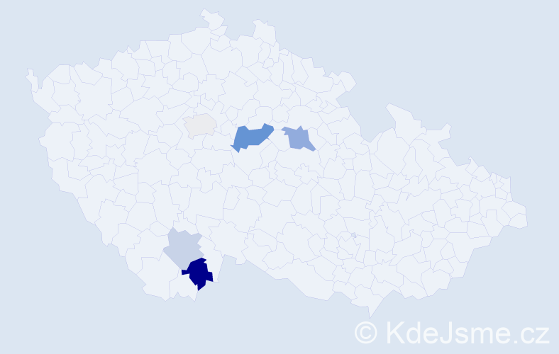 Příjmení: 'Ryglevicz', počet výskytů 9 v celé ČR