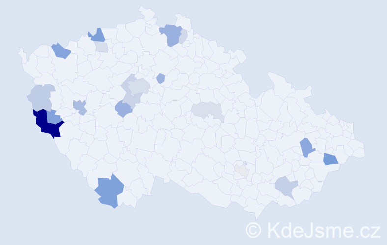 Příjmení: 'Kitzbergerová', počet výskytů 56 v celé ČR