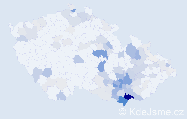 Příjmení: 'Hromek', počet výskytů 567 v celé ČR