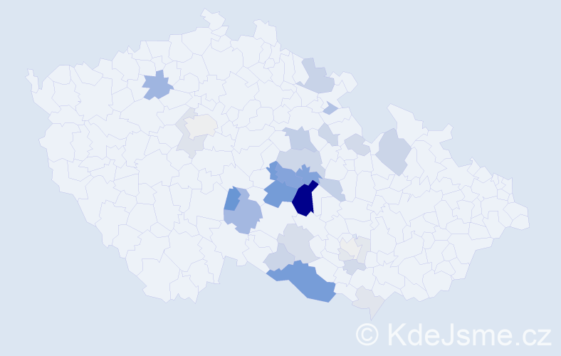 Příjmení: 'Uttendorfský', počet výskytů 92 v celé ČR