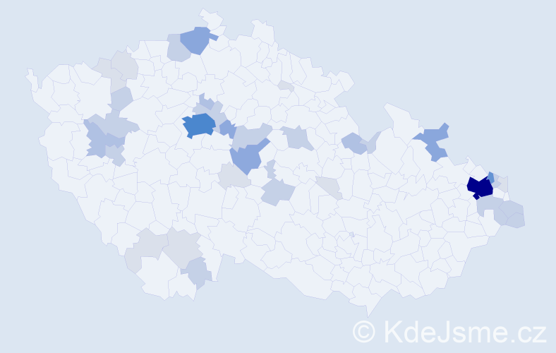 Příjmení: 'Dobřanský', počet výskytů 106 v celé ČR