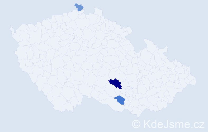 Příjmení: 'Trifanová', počet výskytů 5 v celé ČR