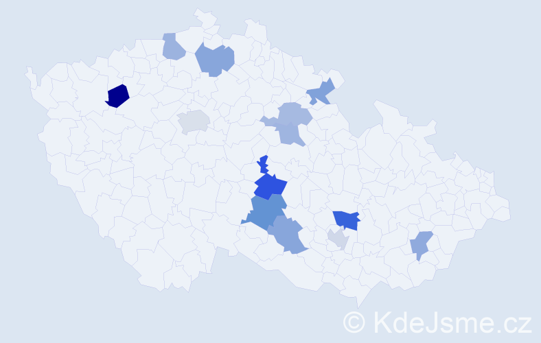 Příjmení: 'Byambasuren', počet výskytů 17 v celé ČR