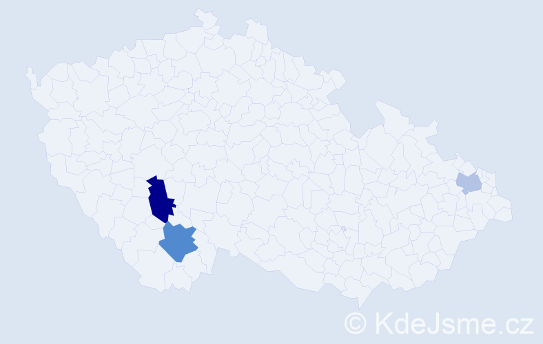 Příjmení: 'Delibalta', počet výskytů 5 v celé ČR