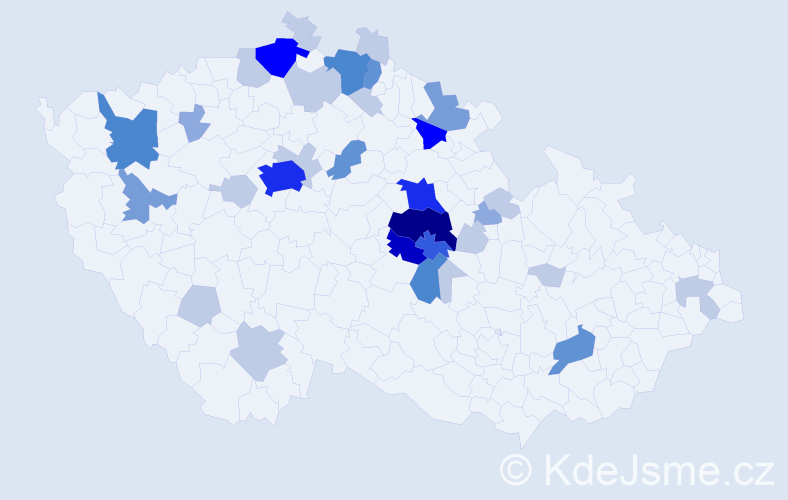 Příjmení: 'Drápalíková', počet výskytů 107 v celé ČR