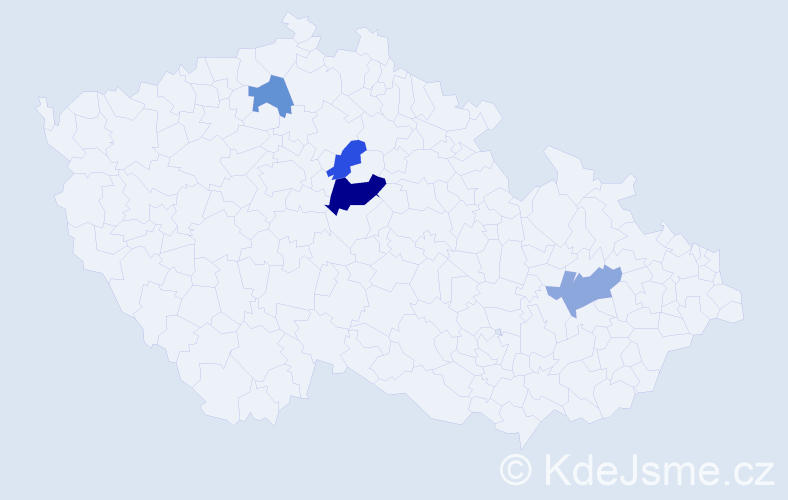 Příjmení: 'Marhonsová', počet výskytů 6 v celé ČR