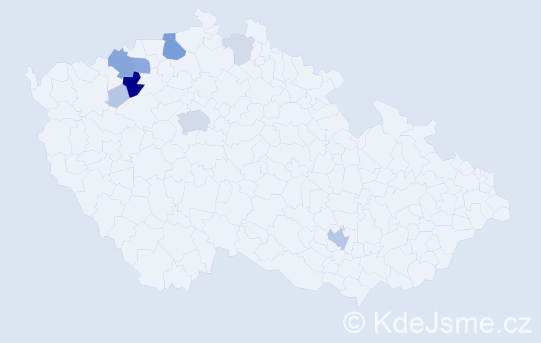Příjmení: 'Kadet', počet výskytů 35 v celé ČR