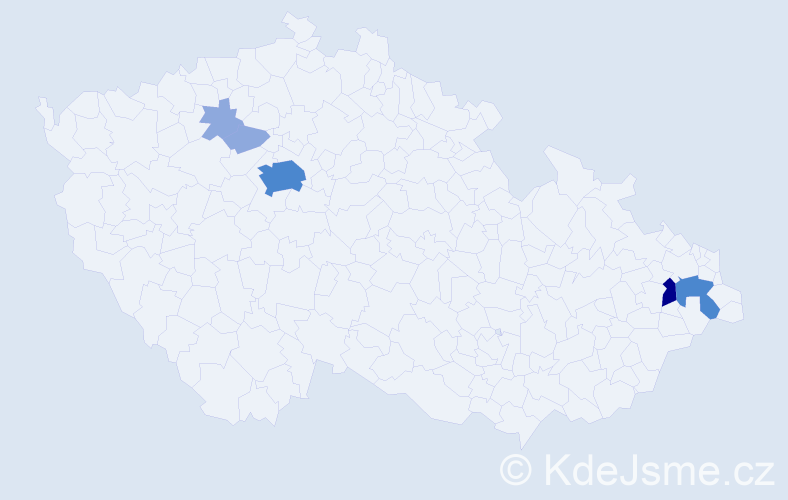 Příjmení: 'Kokles', počet výskytů 11 v celé ČR
