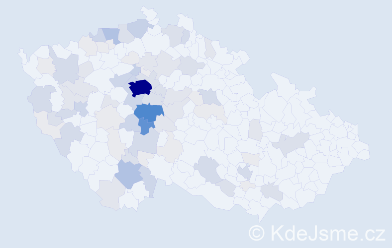 Příjmení: 'Vyhnalová', počet výskytů 300 v celé ČR
