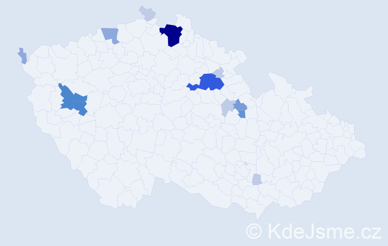 Příjmení: 'Brindzák', počet výskytů 41 v celé ČR