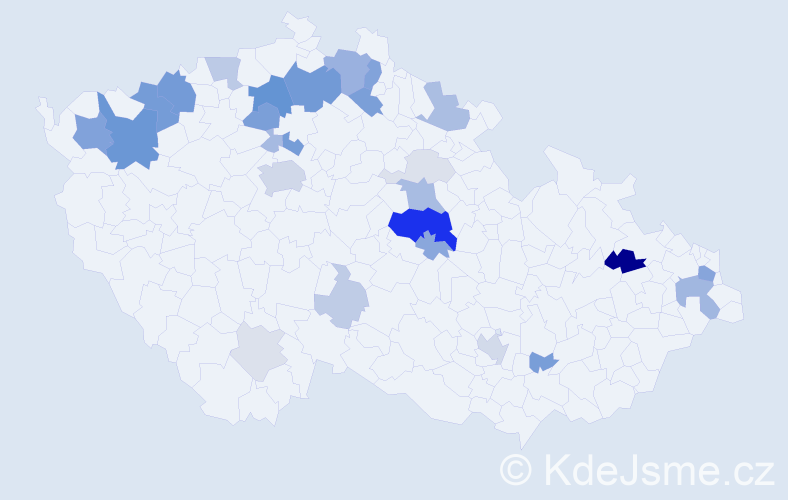 Příjmení: 'Zubko', počet výskytů 88 v celé ČR