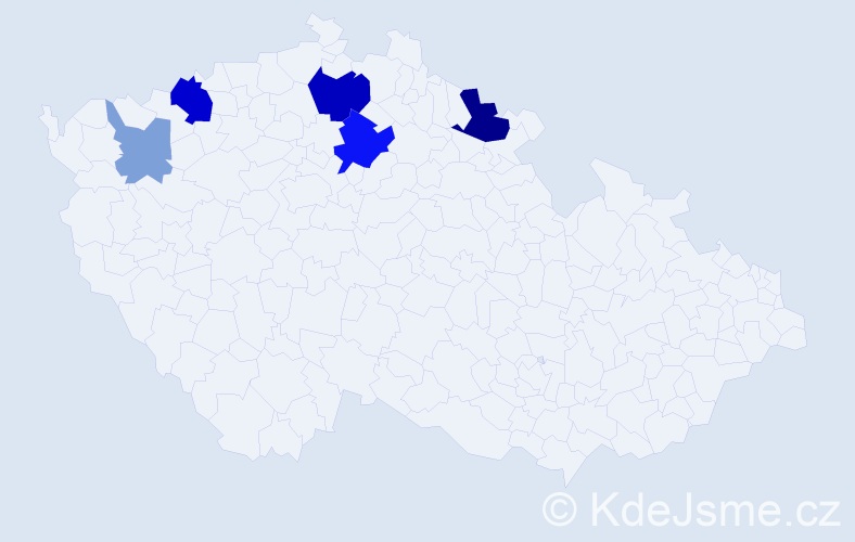 Příjmení: 'Rimplová', počet výskytů 13 v celé ČR