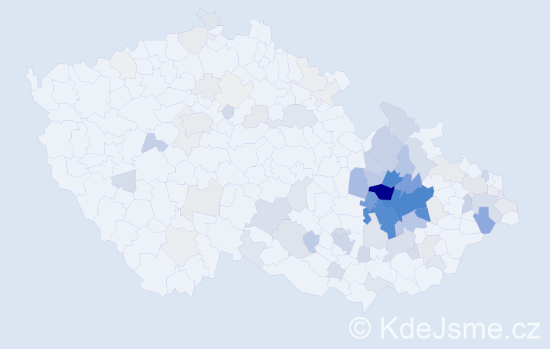 Příjmení: 'Přidal', počet výskytů 408 v celé ČR