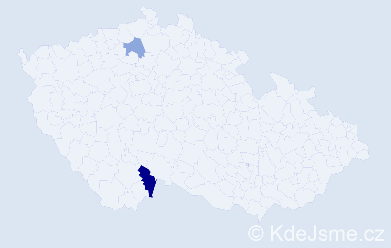 Příjmení: 'Jardine', počet výskytů 3 v celé ČR